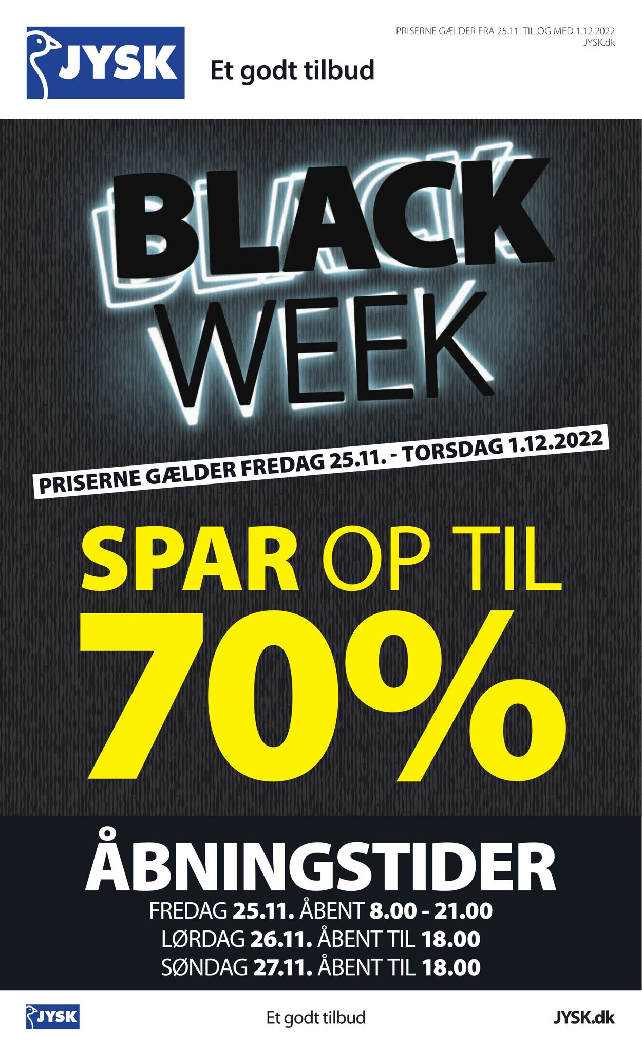 Jysk Tilbudsavis - Black Friday 2023 - Gyldig Fra 25.11 Til 01.12 ...