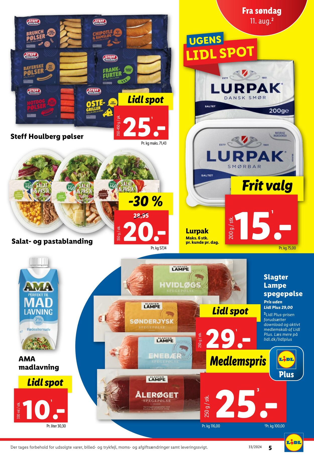 Tilbud Lidl 11.08.2024 - 17.08.2024