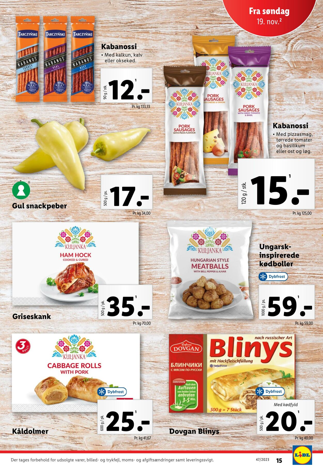 Tilbud Lidl 19.11.2023 - 25.11.2023