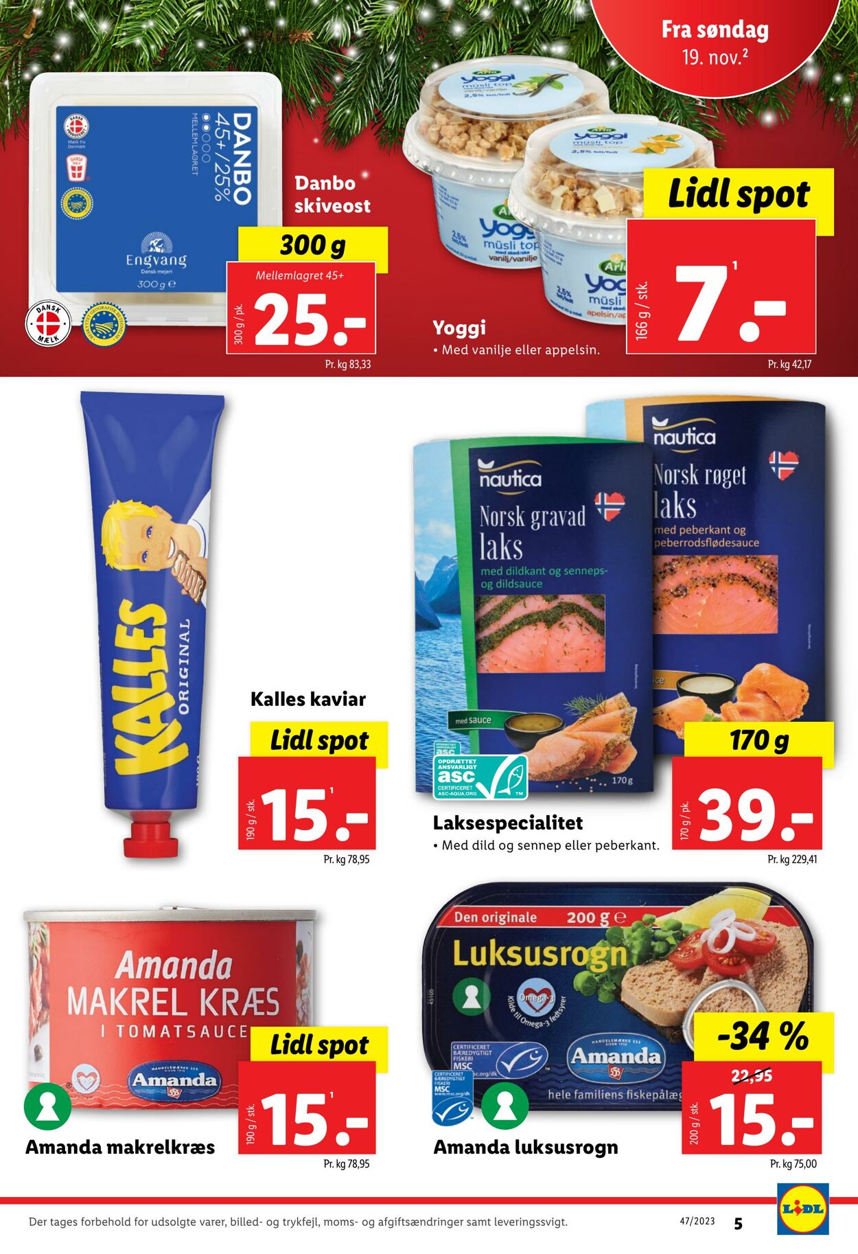 Tilbud Lidl 19.11.2023 - 25.11.2023