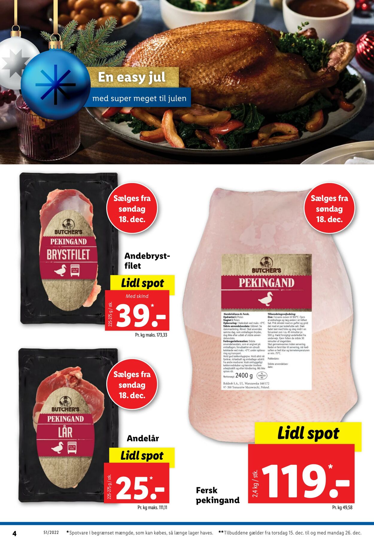 Tilbud Lidl 16.12.2022 - 26.12.2022