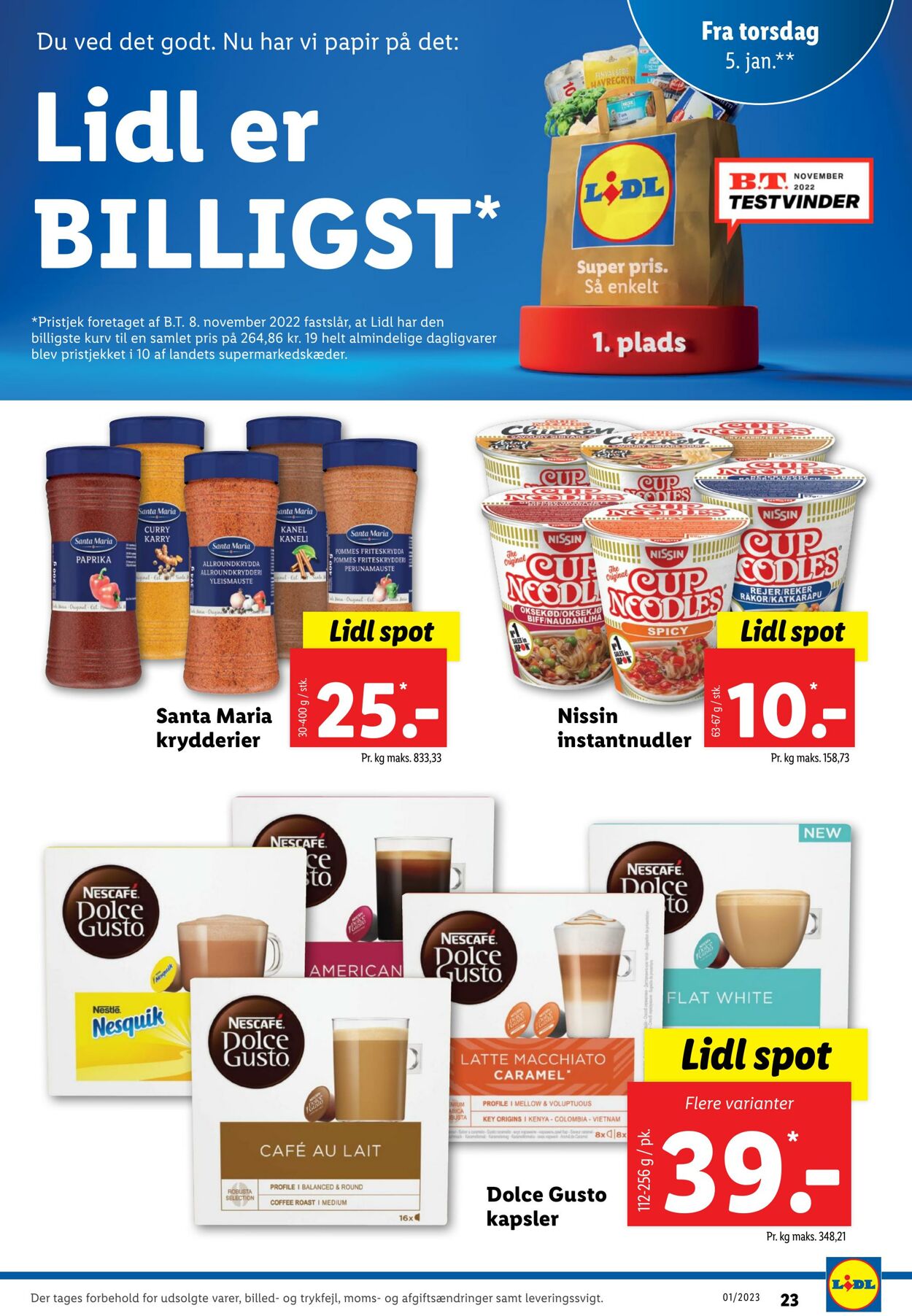 Tilbud Lidl 31.12.2022 - 07.01.2023