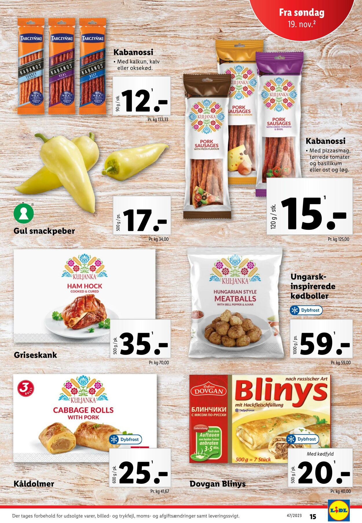 Tilbud Lidl 19.11.2023 - 25.11.2023