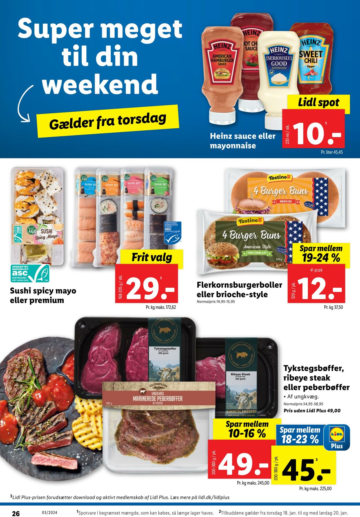 Tilbud Lidl 14.01.2024 - 20.01.2024