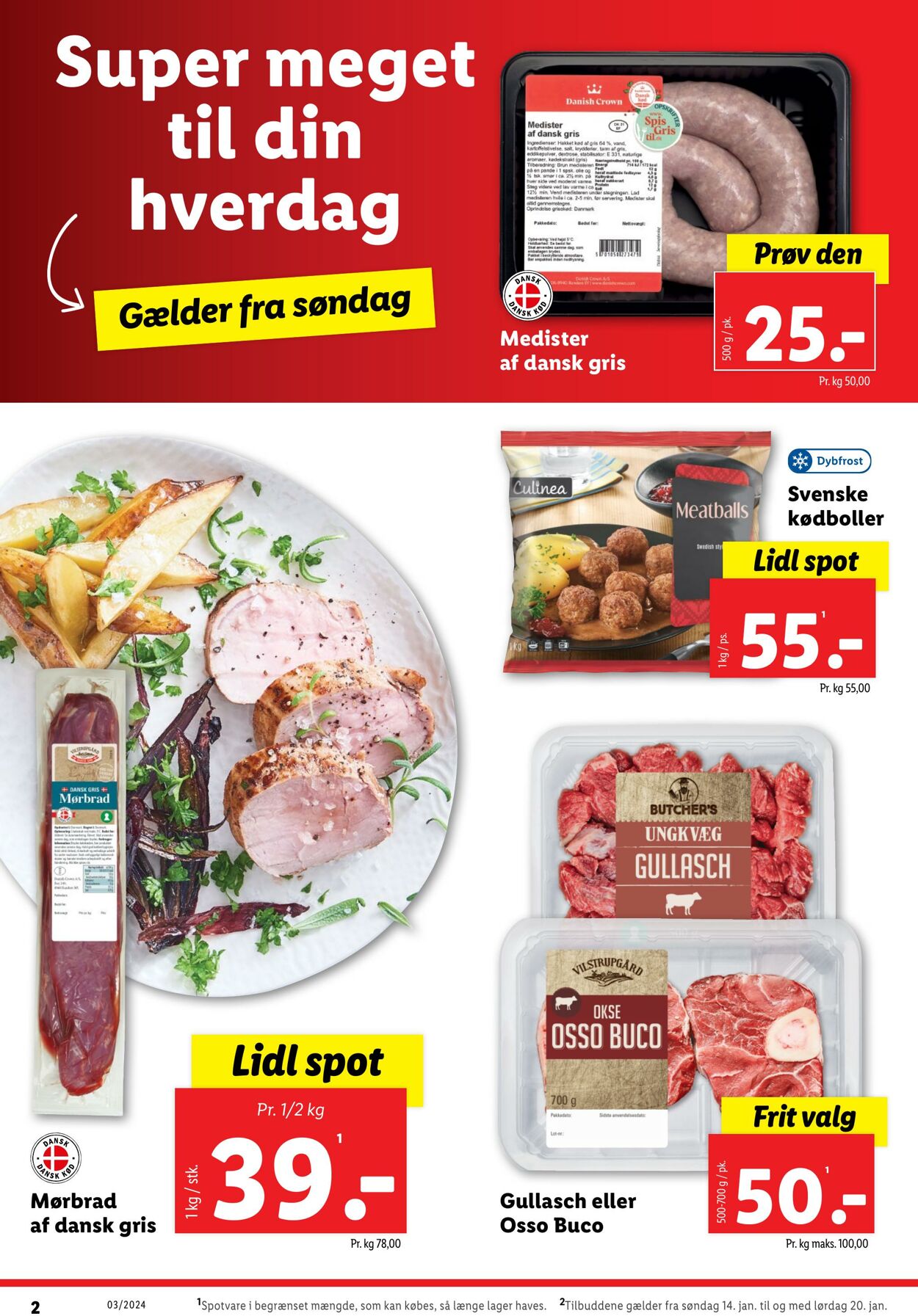 Tilbud Lidl 14.01.2024 - 20.01.2024