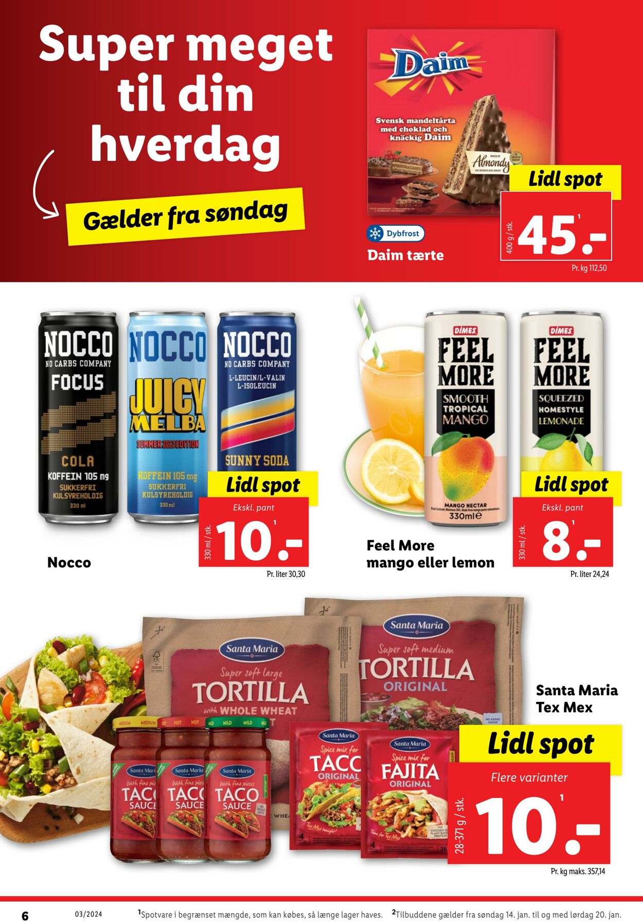 Tilbud Lidl 14.01.2024 - 20.01.2024