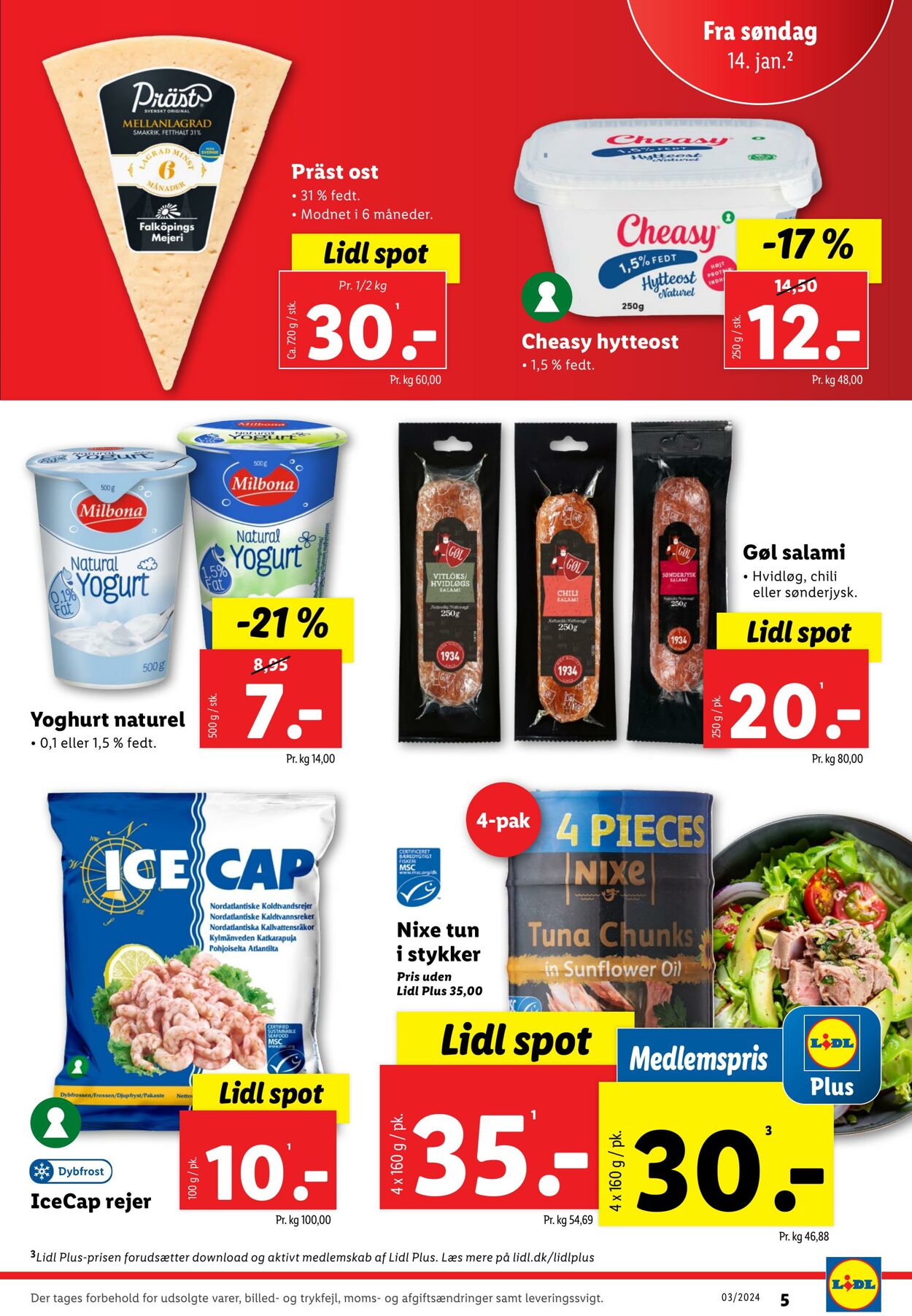 Tilbud Lidl 14.01.2024 - 20.01.2024