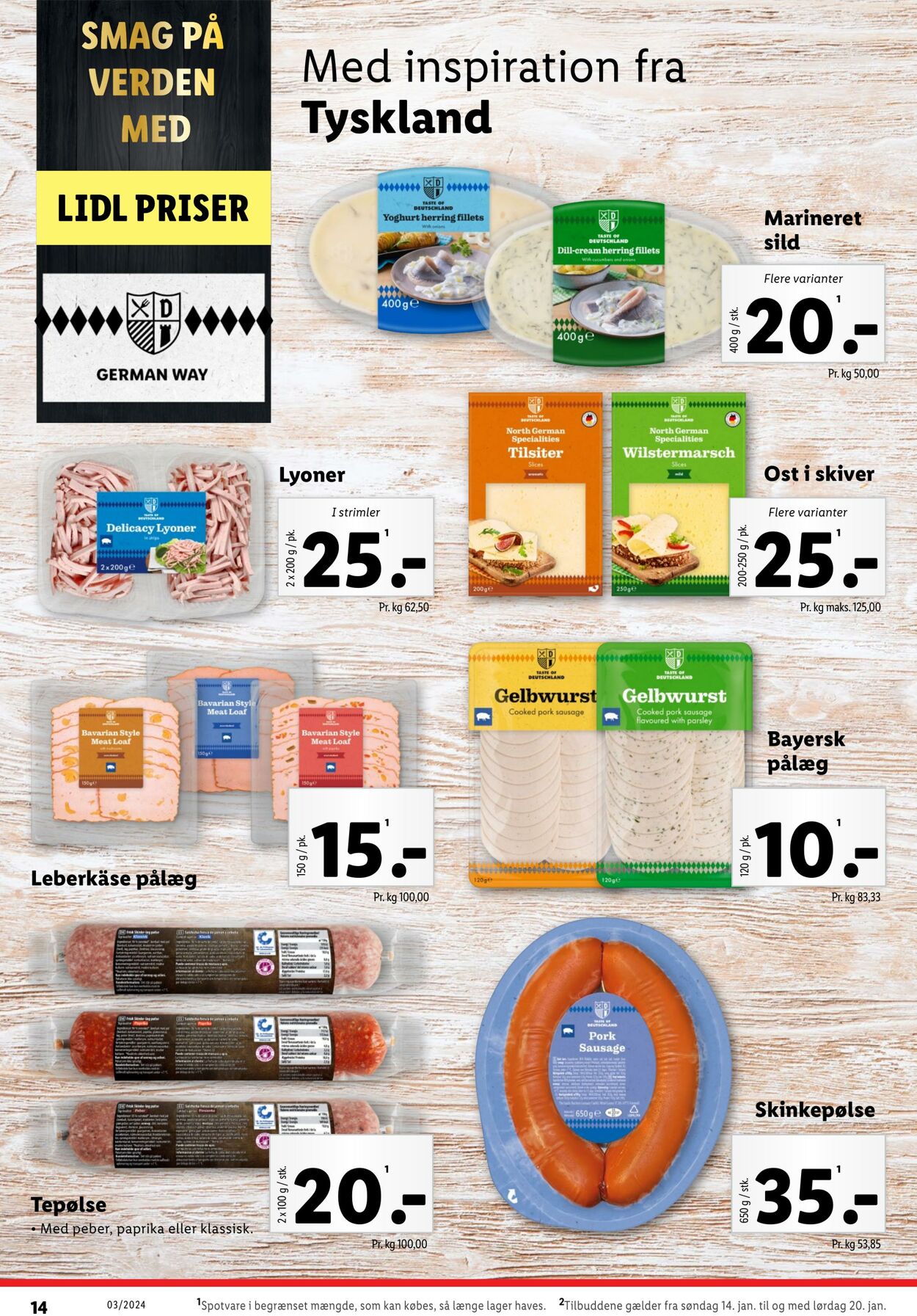 Tilbud Lidl 14.01.2024 - 20.01.2024