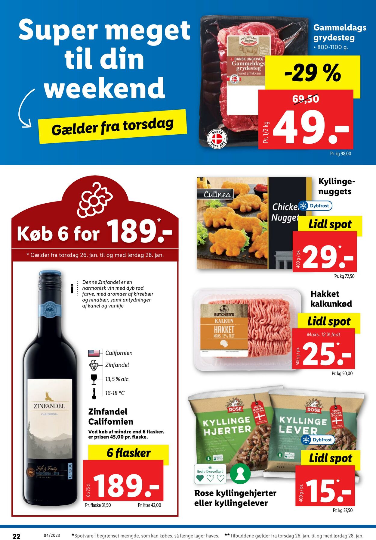 Tilbud Lidl 21.01.2023 - 28.01.2023