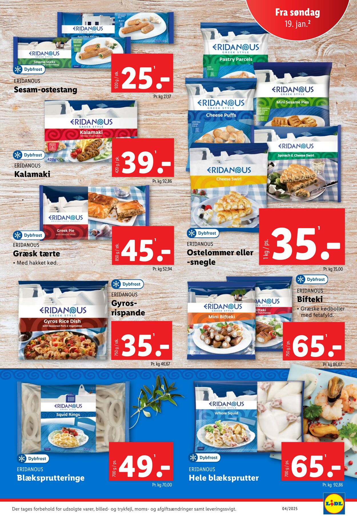 Tilbud Lidl 18.01.2025 - 25.01.2025