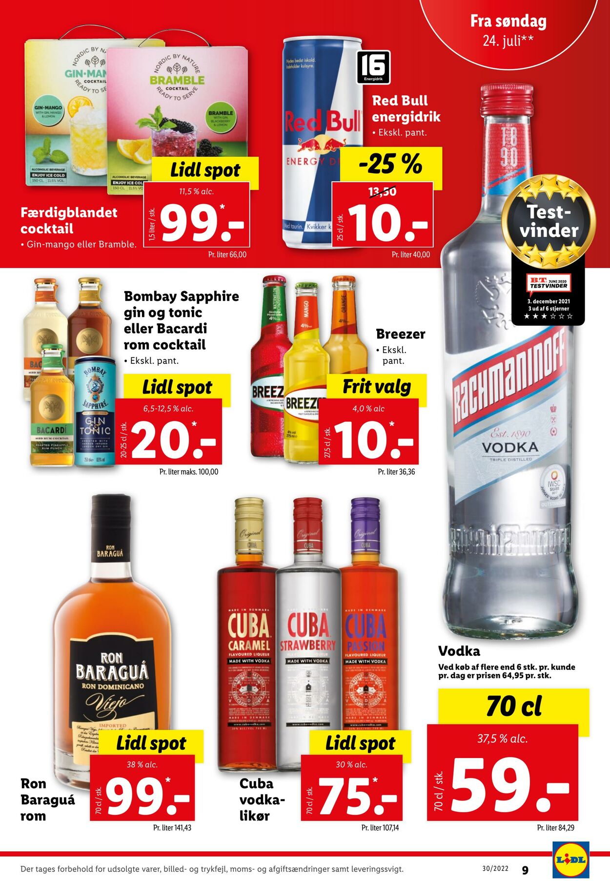 Tilbud Lidl 24.07.2022 - 30.07.2022