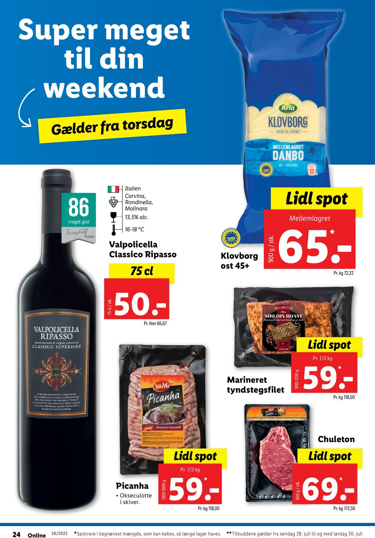 Tilbud Lidl 24.07.2022 - 30.07.2022