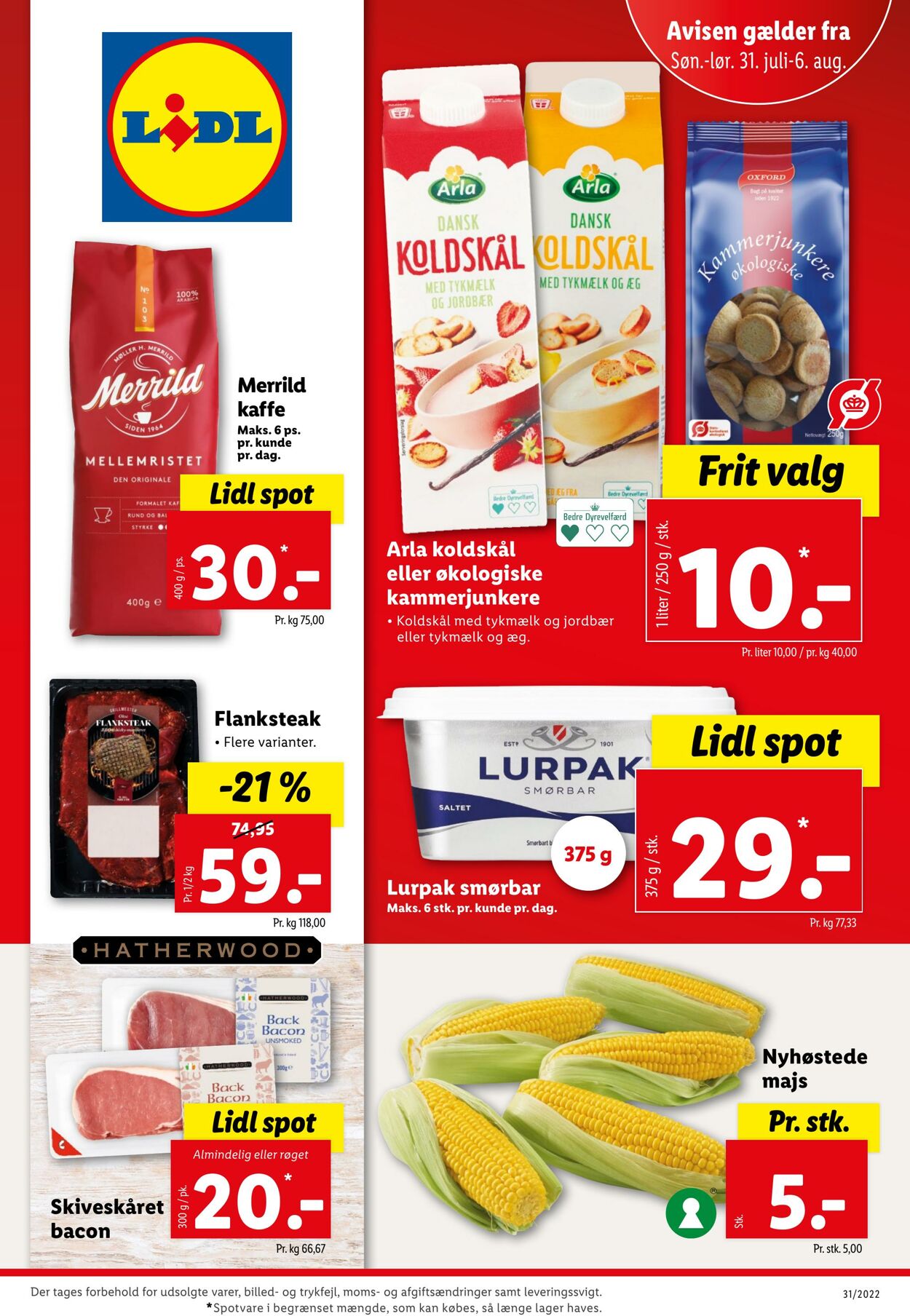 Tilbud Lidl 31.07.2022 - 06.08.2022