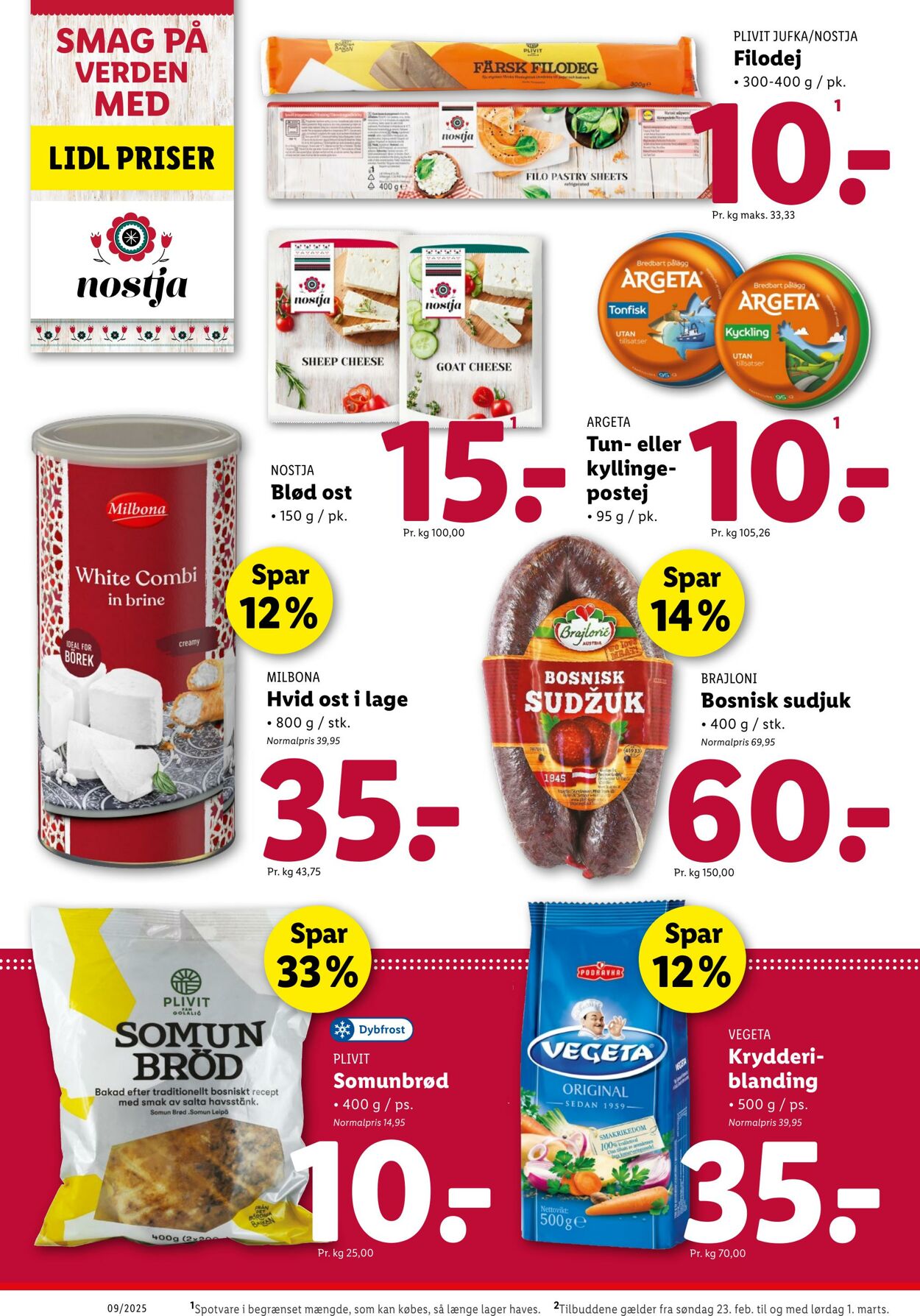 Tilbud Lidl 22.02.2025 - 01.03.2025