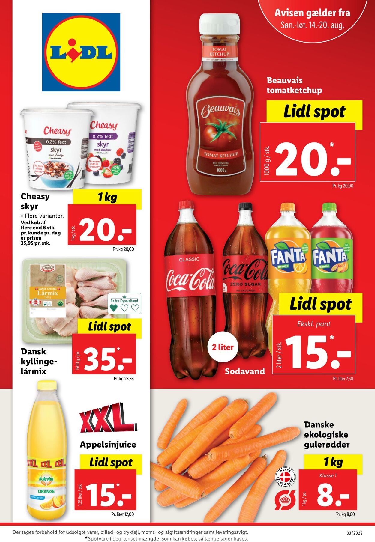 Tilbud Lidl 14.08.2022 - 20.08.2022