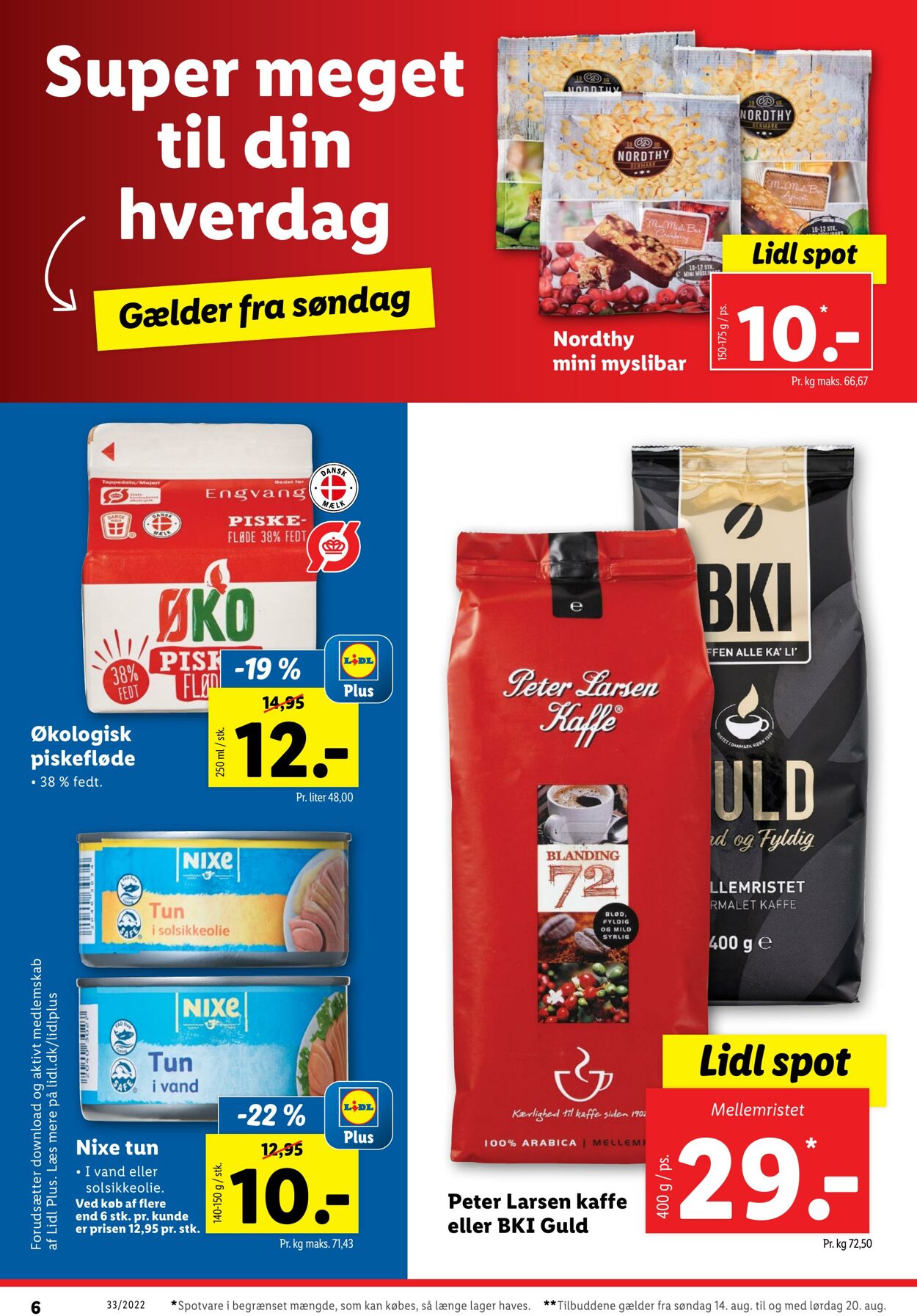 Tilbud Lidl 14.08.2022 - 20.08.2022