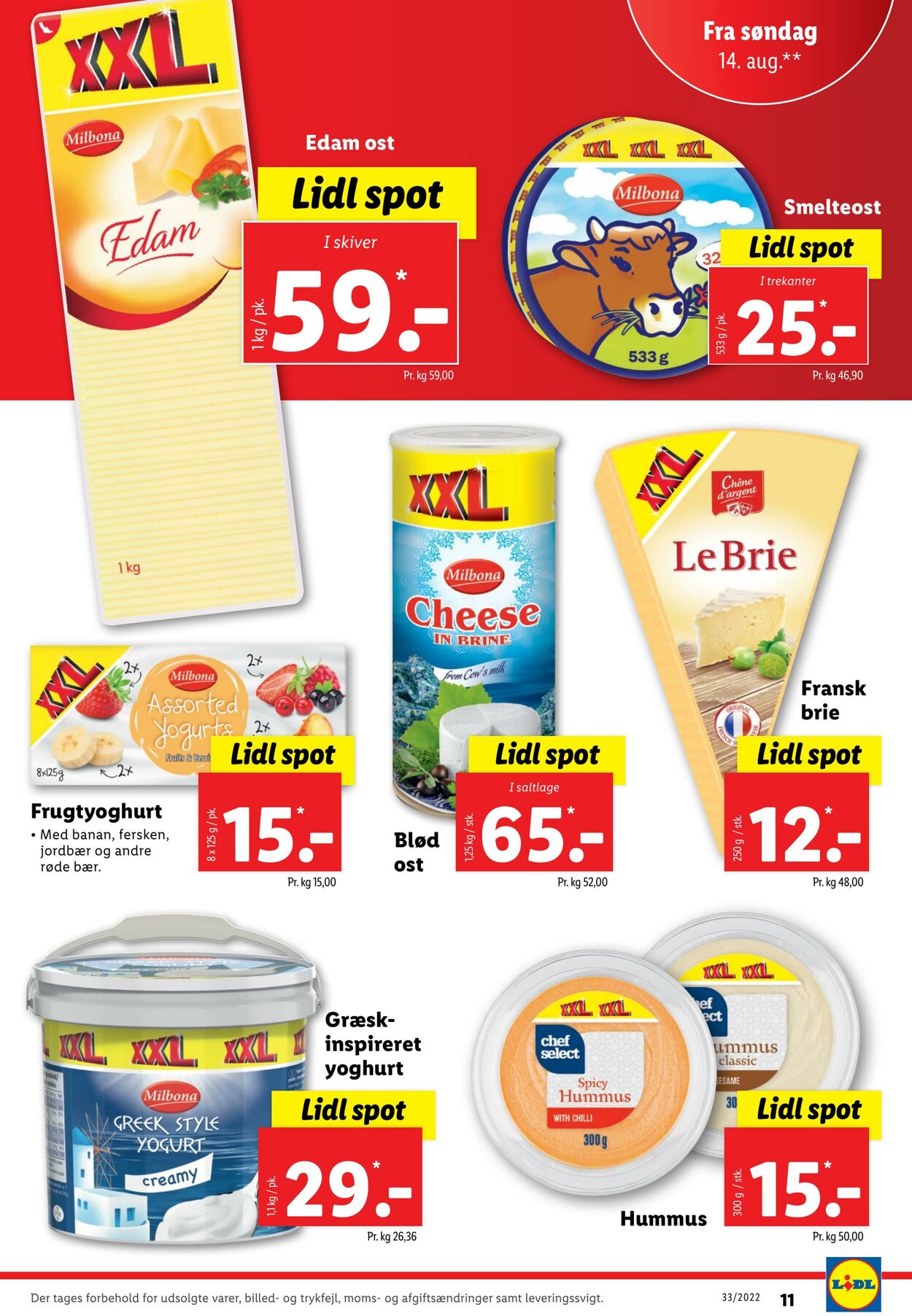 Tilbud Lidl 14.08.2022 - 20.08.2022