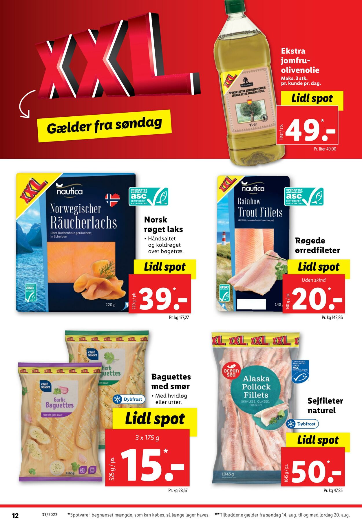 Tilbud Lidl 14.08.2022 - 20.08.2022