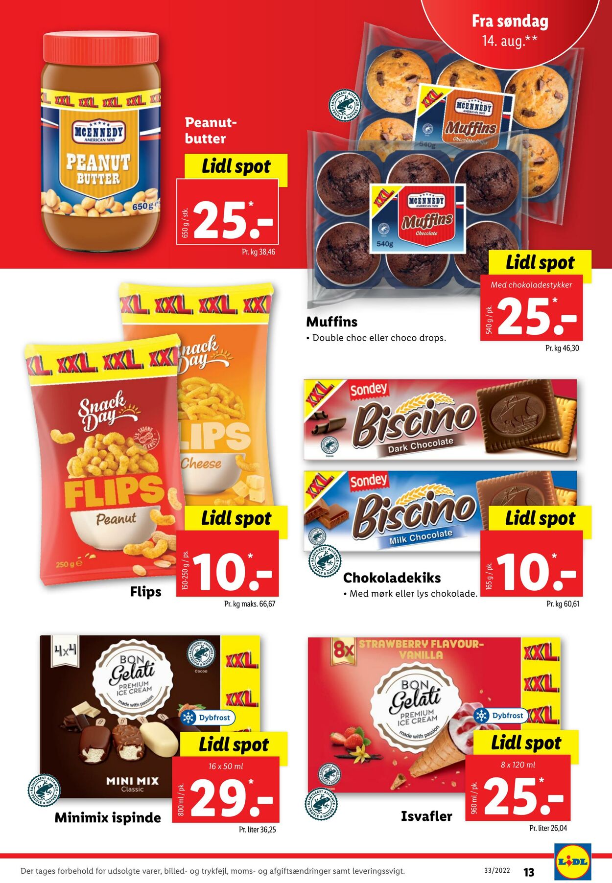 Tilbud Lidl 14.08.2022 - 20.08.2022