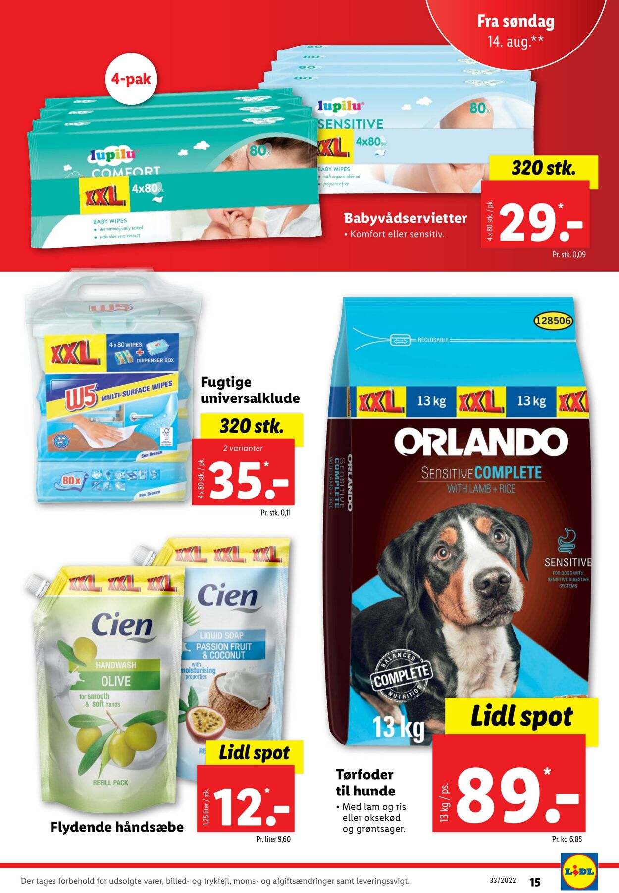 Tilbud Lidl 14.08.2022 - 20.08.2022