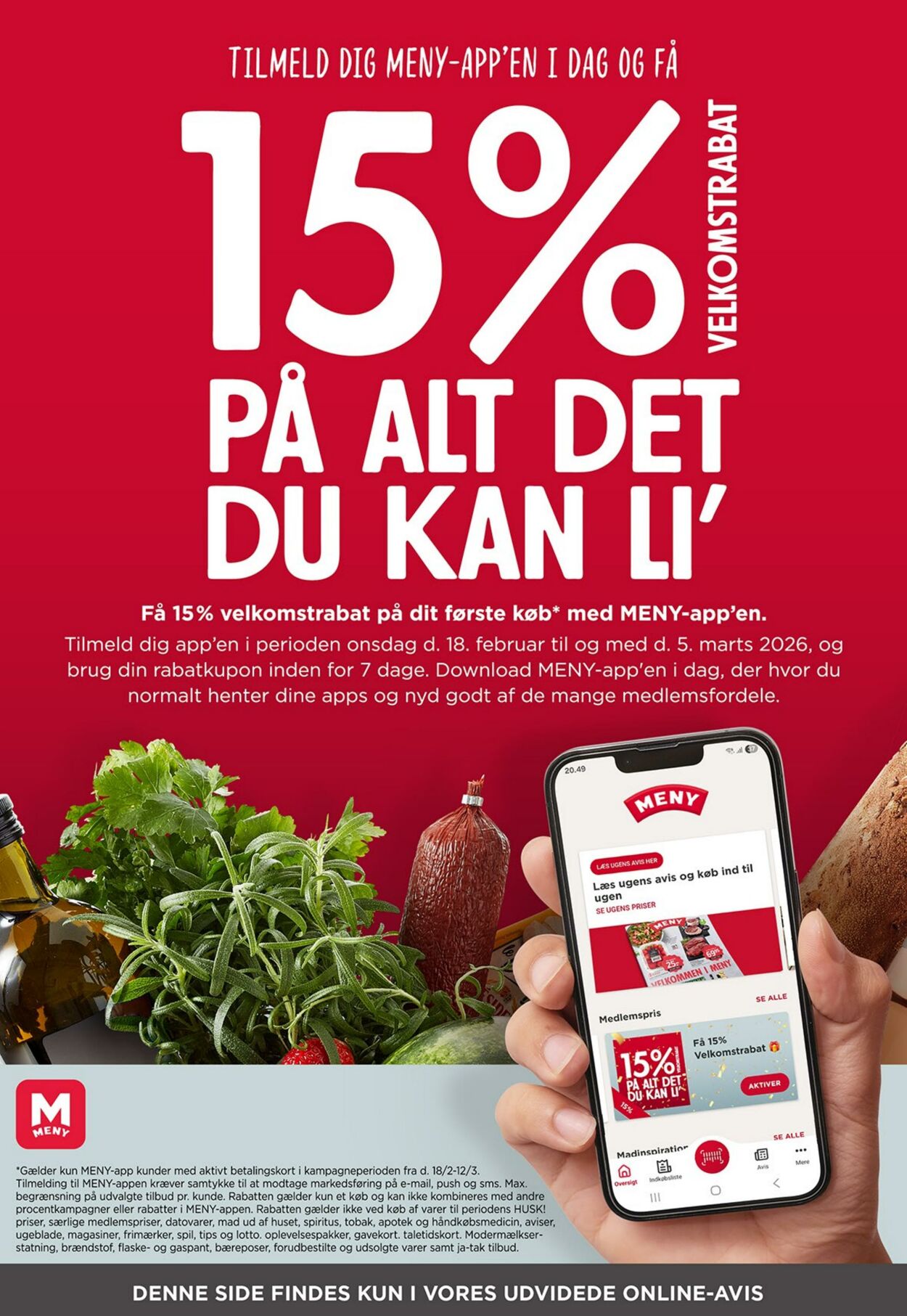 Tilbud Meny 01.02.2026 - 28.02.2026