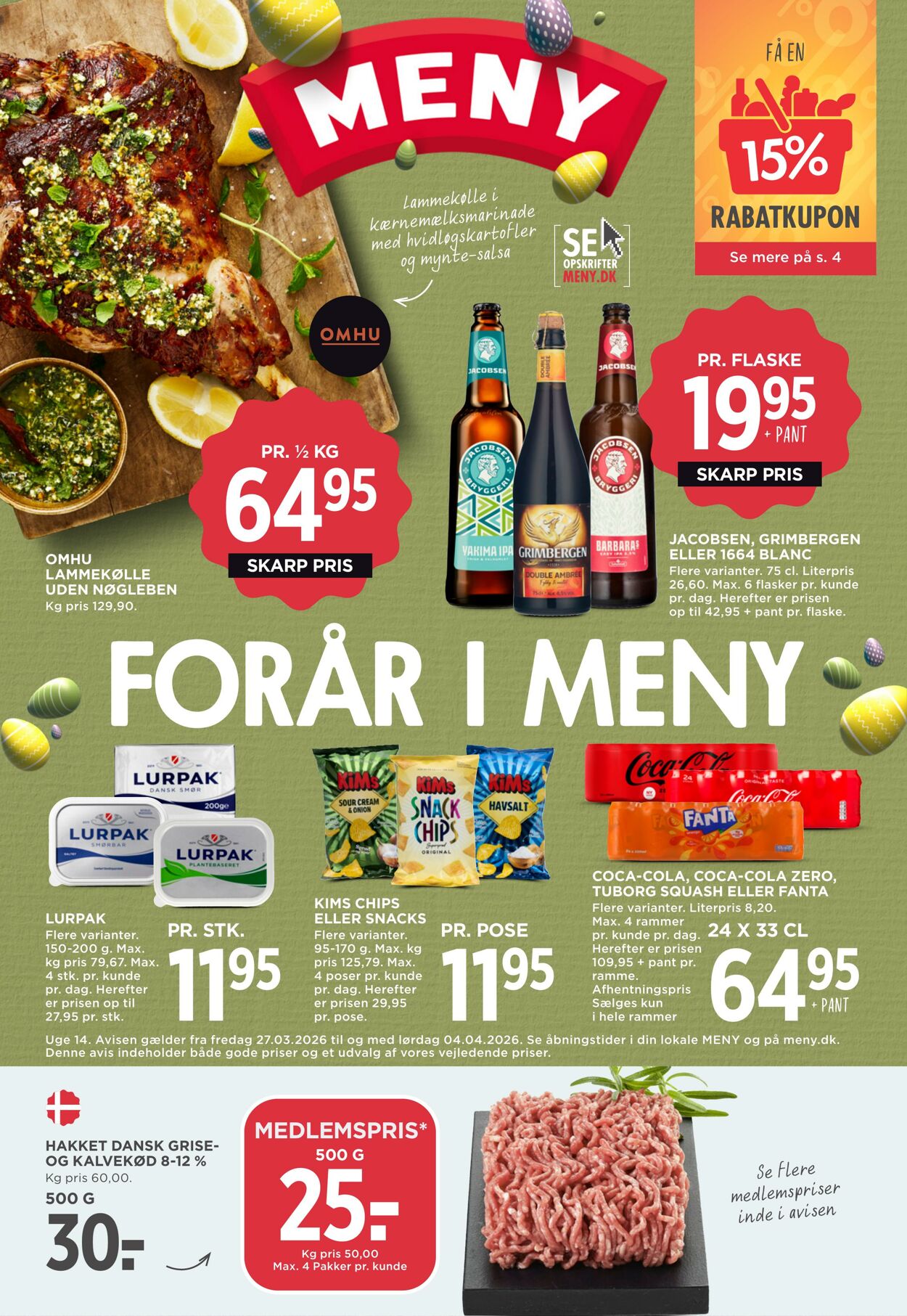 Tilbud Meny 01.03.2026 - 31.03.2026