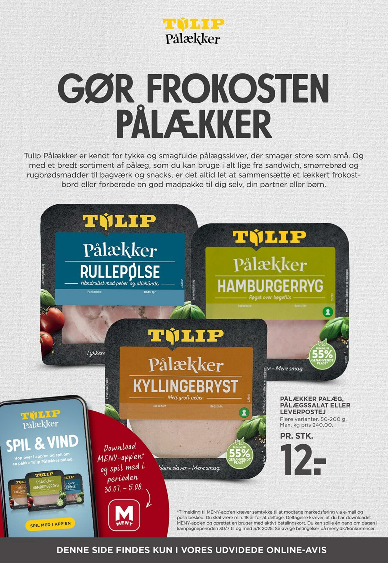 Tilbud Meny 01.07.2025 - 31.07.2025